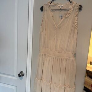 Maurices Beige Ruffled V-Neck Dress XXL NWT